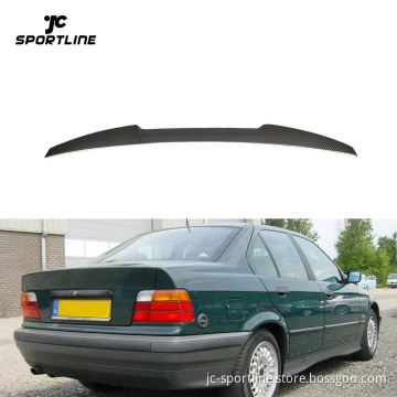 M4 Style Carbon Fiber Trunk Spoiler for BMW 318i/320i/325i/328i/M3 (91-98)
